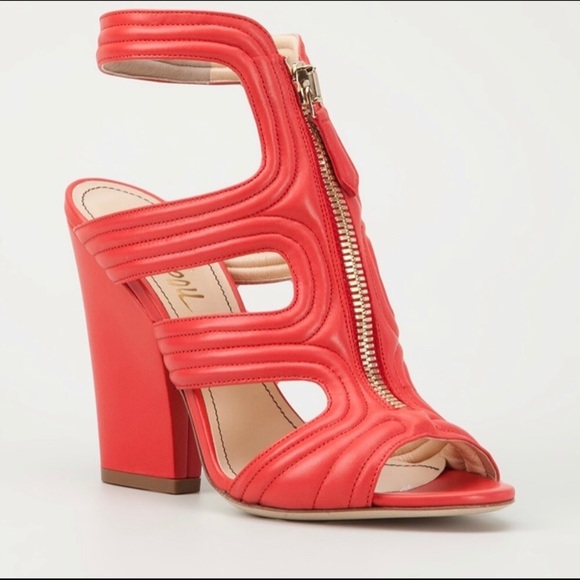 Jerome C Rousseau Shoes - Jerome C. Rousseau Red Narms Sandal